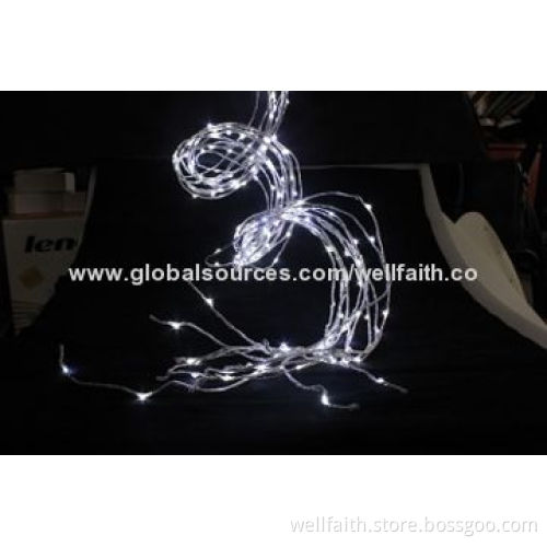 Solar LED string light, waterproof with flower decoration